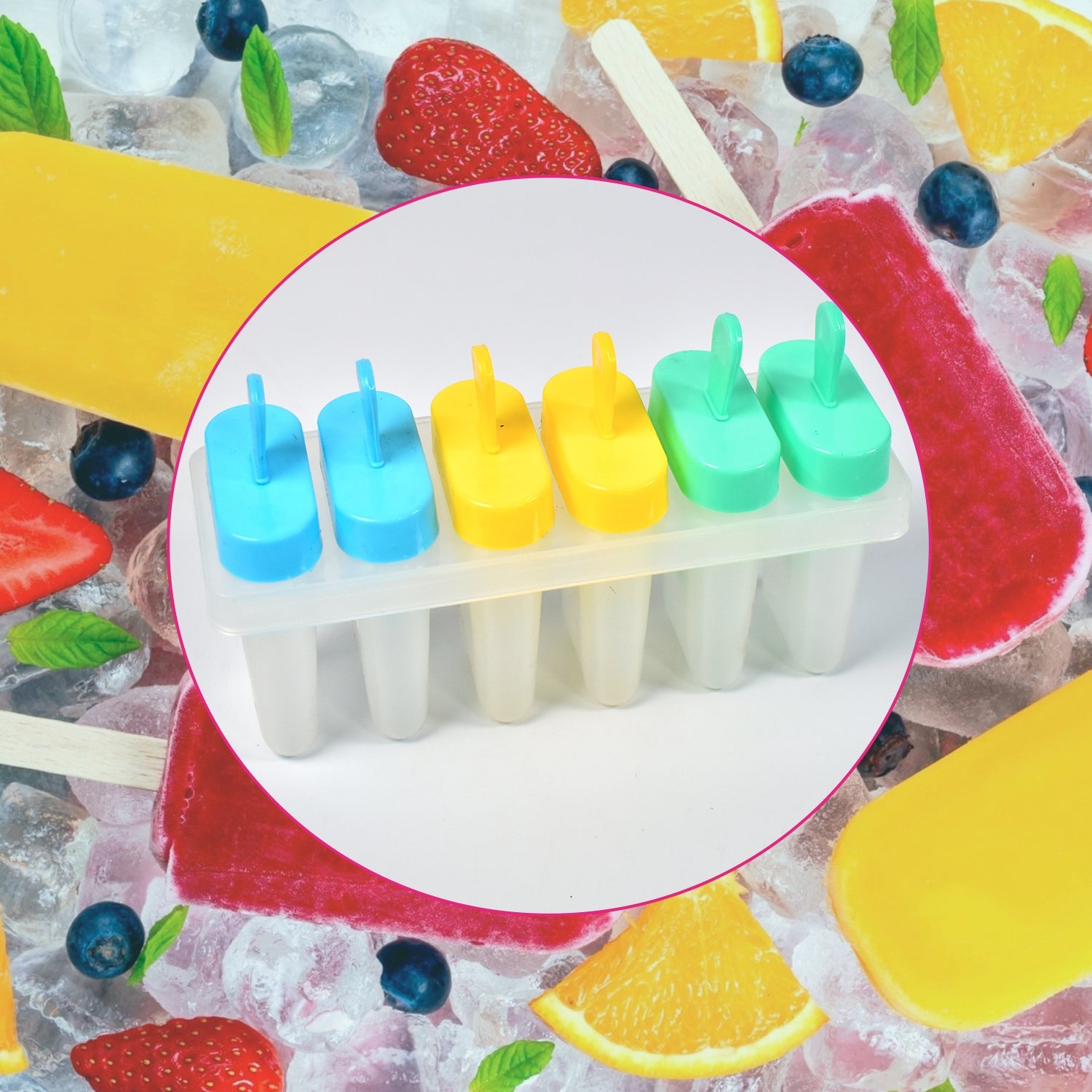 7167 Ice Candy Maker Upgrade Popsicle Molds Sets 6 Ice Pop Makers Reusable Ice Lolly Cream Mold Home-Made Popsicles Mould with Stick DeoDap 7167 Ice Candy Maker Upgrade Popsicle Molds Sets 6 Ice Pop Makers Reusable Ice Lolly Cream Mold Home-Made Popsicles Mould with Stick DeoDap